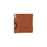 Orange Ultra Soft Silk & Cotton Small Logo Pocket Square