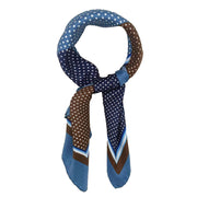 MULTICOLOR POIS BLU-BROWN-WHITE-LIGHT BLUE NECKERCHIEF
