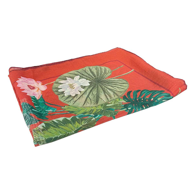 Red shawl ninfee design - Fumagalli 1891