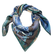 Rome Green silk scarf 90