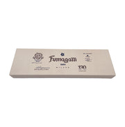 BLU, BEIGE e BIANCO STAMPATO MACRO VINTAGE di SETA FATTI a MANO TIE - Fumagalli 1891