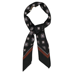 Black printed diamonds neckerchief