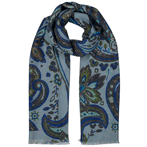 pure wool paisley scarf