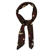 brown floral neckerchief