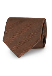 brown plain tie