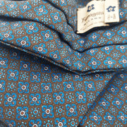 Classic blue and brown ascot - Fumagalli 1891