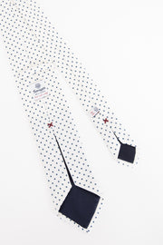 white tie with vintage dots-cravatta bianca con puntini vintage