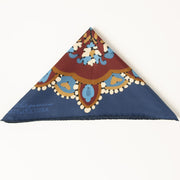 Blue Ultra Soft Silk & Cotton Mandala Pocket Square-Fumagalli 1891