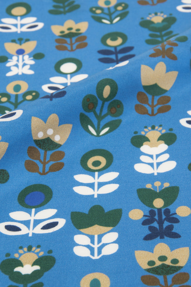 Light Blue Ultra Soft Silk & Cotton Tulip Pocket Square-Fumagalli 1891
