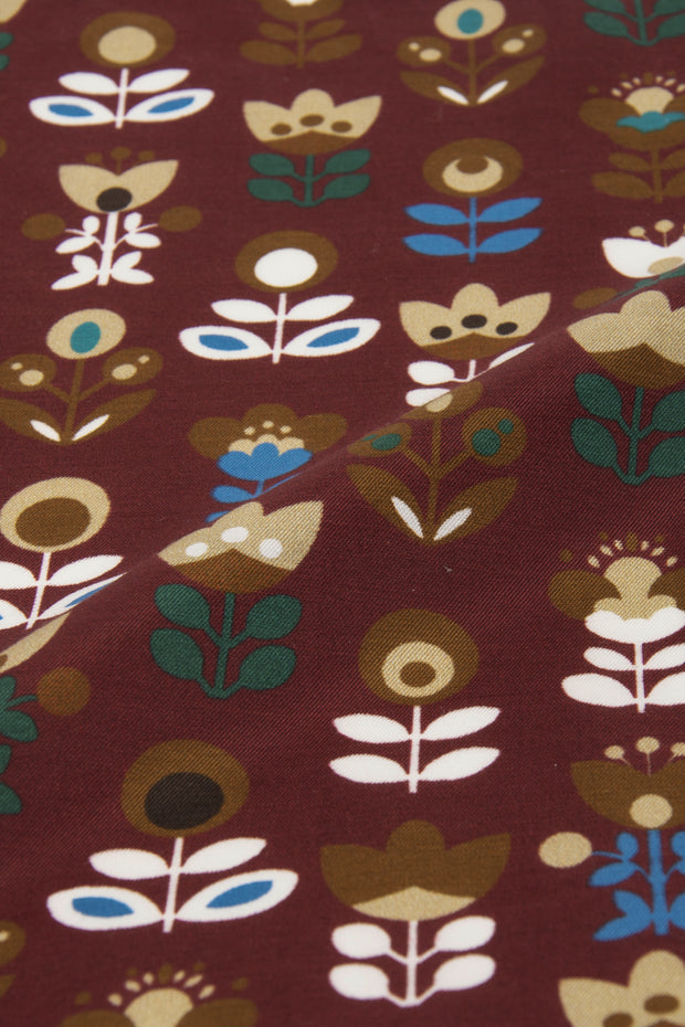 Burgundy Ultra Soft Silk & Cotton Tulip Pocket Square-Fumagalli 1891