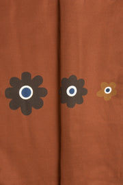 Fazzoletto arancione con piccoli loghi in seta-cotone