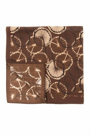 Brown pure wool Dandelion scarf 60-Fumagalli 1891