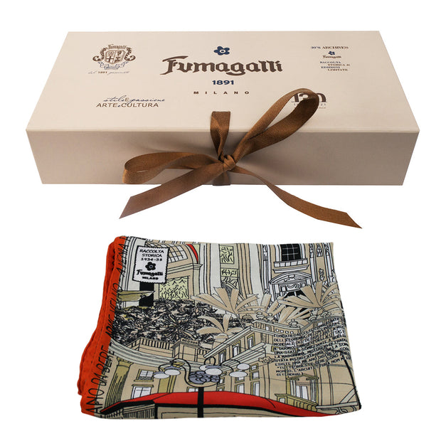 foulard milan beige with box
