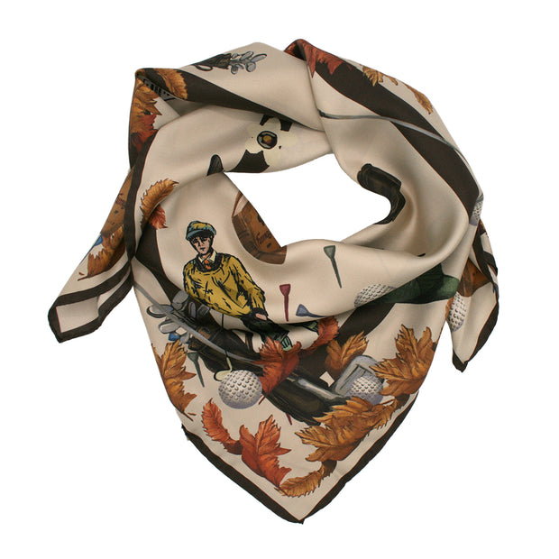 golf themed foulard knotted