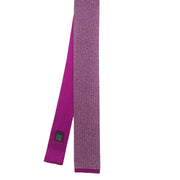fuchsia and grey knitted tie