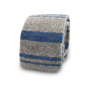 grey wool knitted tie