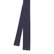 Cravatta in maglia di lana grigia e viola - Fumagalli 1891