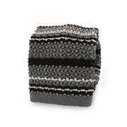 grey and dark brown knitted tie