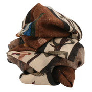 Vintage scarf brown super soft - ALMA-Fumagalli 1891