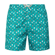 turquoise swimwear with pineapple