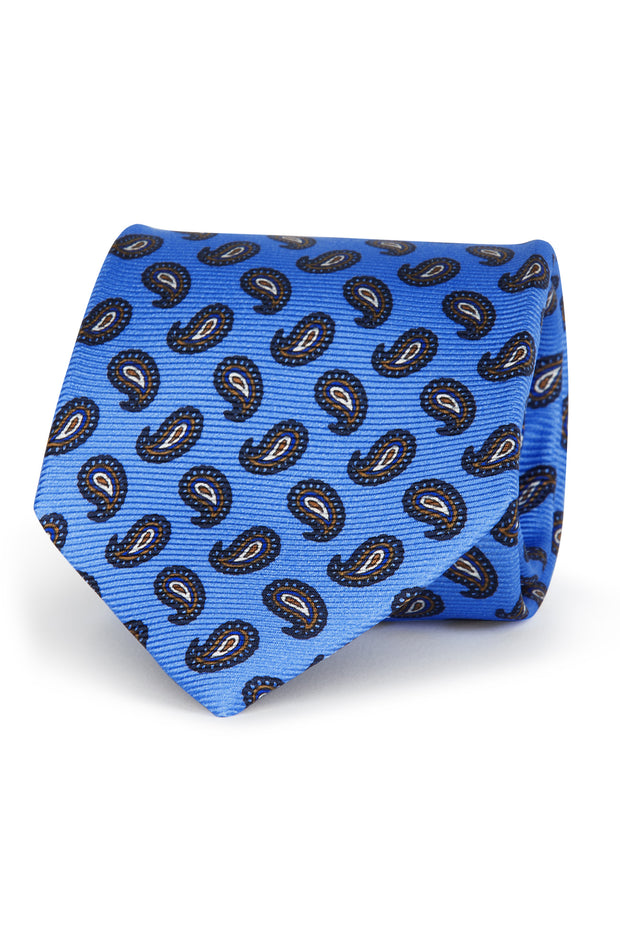 light blue paisley tie