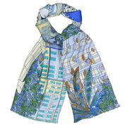 Milan light blue tie scarf