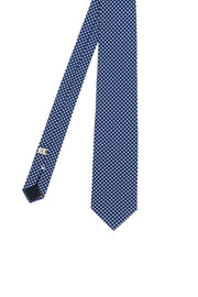 blu tie with micro paisley print