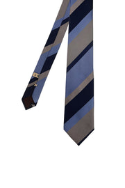 Cravatta d'archivio regimental blu grigio e azzurro - Fumagalli 1891