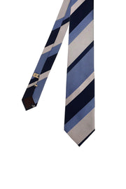 regimental tie silver and blue