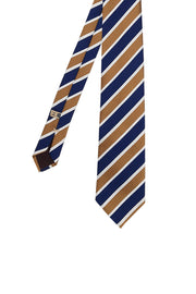 Regimental tie blue and beige
