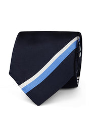 Cravatta regimental blu bianco e azzurro - Fumagalli 1891