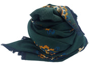 Vintage scarf dark green super soft - PERVINCA - Fumagalli 1891