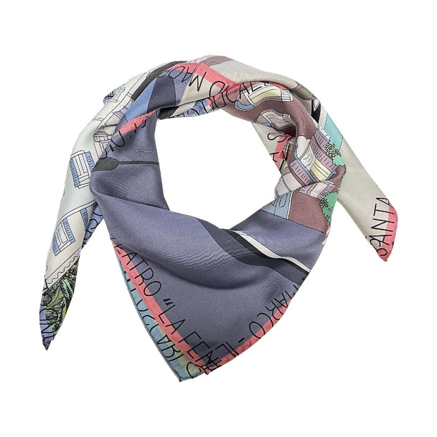 Venice Multicolor silk scarf 90 - Fumagalli 1891