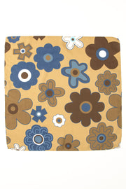 Bandana foulard color cammello in soffice seta e cotone