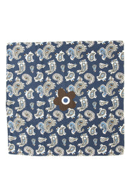 Blue neckerchief paisley print total