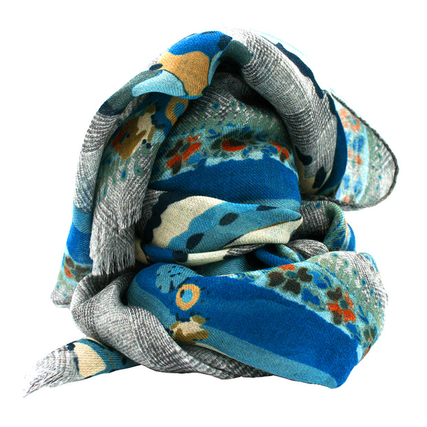 Vintage grey paisley archive scarf super soft - Fumagalli 1891
