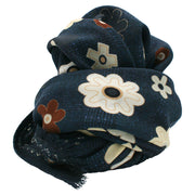 Vintage scarf dark blue super soft-ALMA-Fumagalli 1891