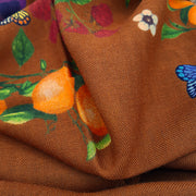 Sciarpa vintage arancio e marrone super soft -PERVINCA- Fumagalli 1891