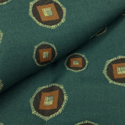Vintage silk tie scarf petrol green - Fumagalli 1891