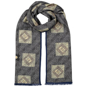 vintage grey scarf pure wool