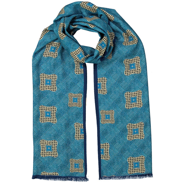Vintage light blue wool scarf