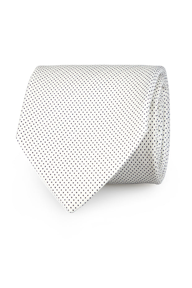 white micro dots tie