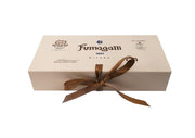 Sciarpa vintage marrone in seta con motivo cachemire - Fumagalli 1891 
