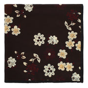 brown floral printed neckerchief 
