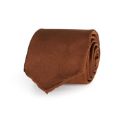 Light brown repsone pure silk unlined handmade tie- Fumagalli 1891