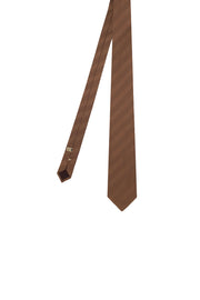 brown plain reps tie