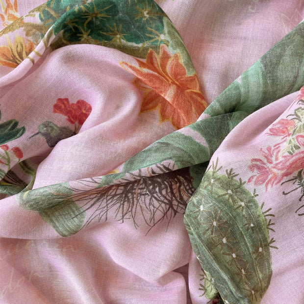 Pink shawl cactus design