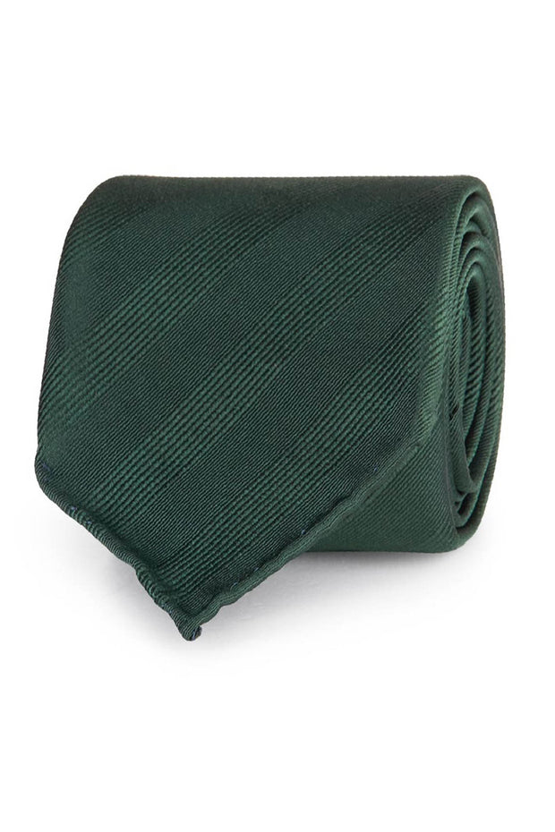 Cravatta in seta verde tinta unita sfoderata - Fumagalli 1891