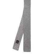 grey knitted tie