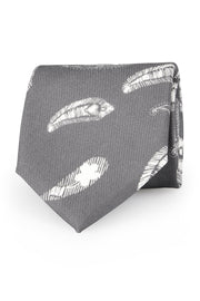 grey tie with paisley